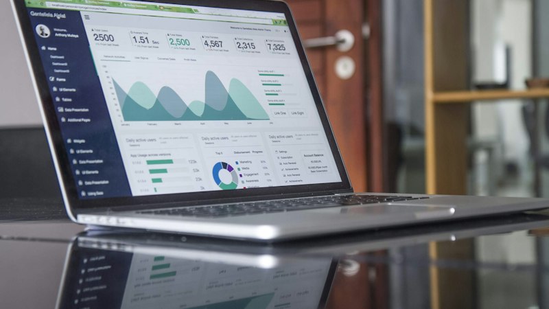 Analytics dashboard showing traffic growth