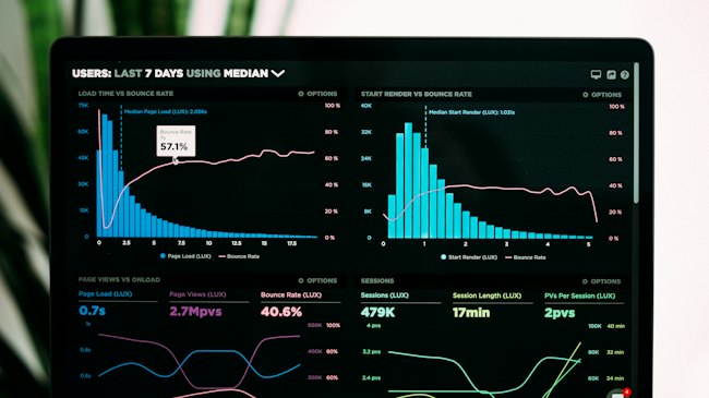 A clean desk with a single screen displaying code, representing custom AI workflows